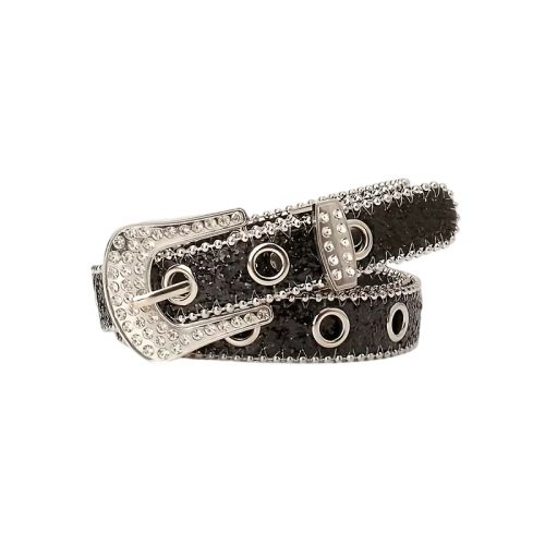Other Rhinestone Belt Black with Silver Buckle  product image